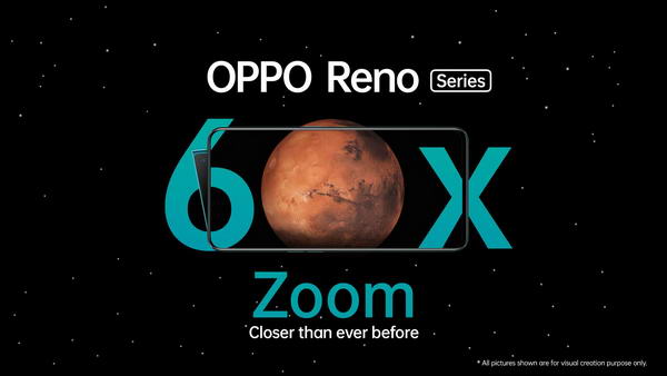 أول تقنية على الإطلاق للتقريب الرقمي حتى 60 مرة تقدّمها سلسلة هواتف OPPO Reno Series