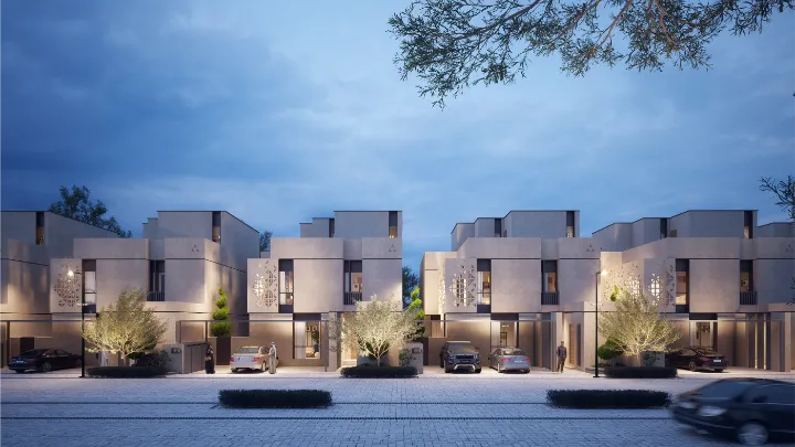 مجمع سكني حديث بأسلوب معماري معاصر
