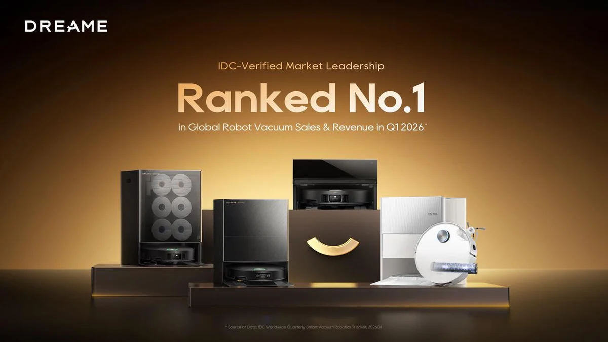 Dreame Ranked No.1 in Global Robot Vacuum Sales & Revenue