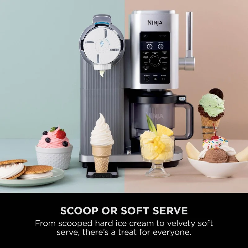 Ninja Creami Scoop & Swirl Soft Serve Ice Cream Machine